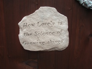 rocking garden saying